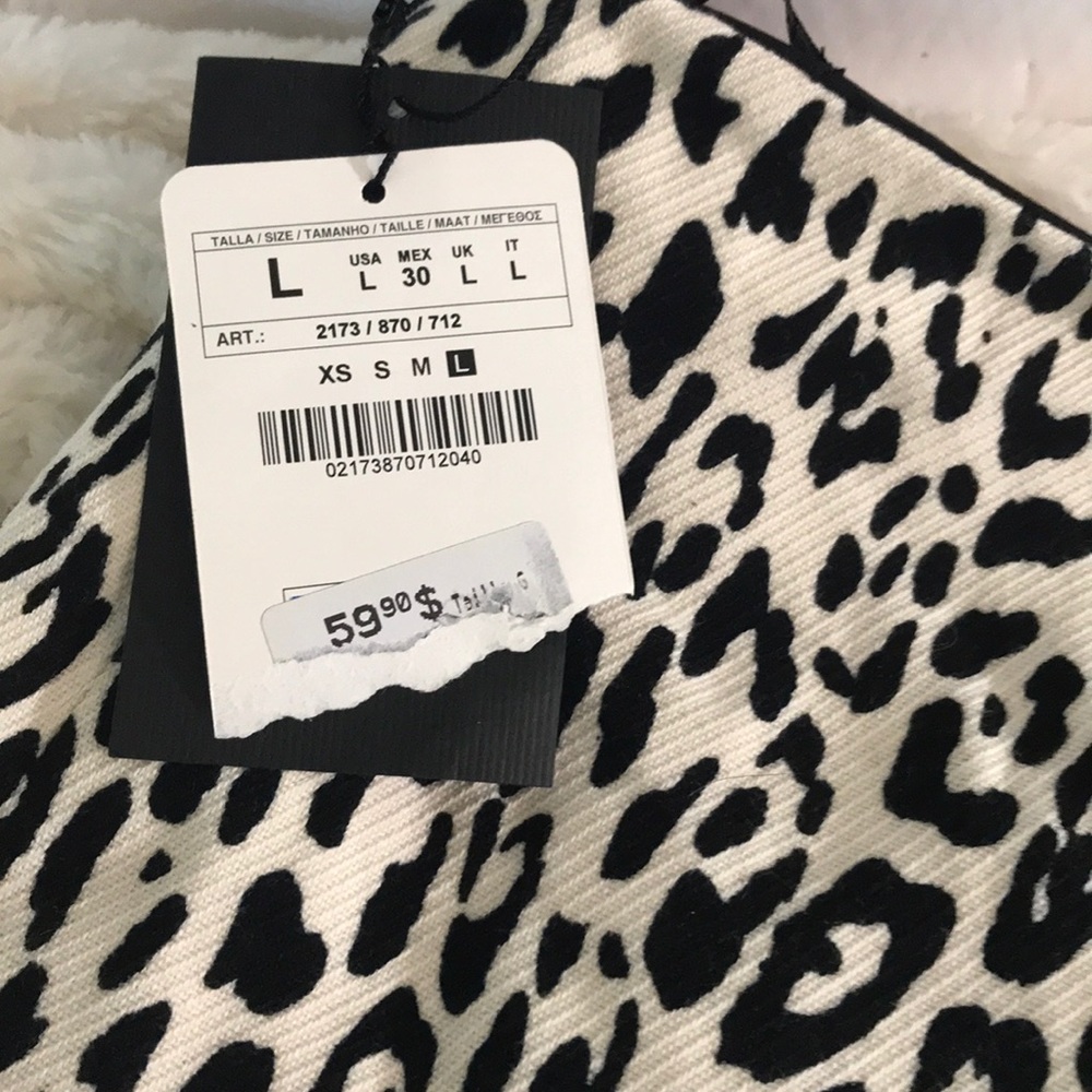 “ZARA” NWT Animal Print Mini Skirt . - Picture 6 of 8